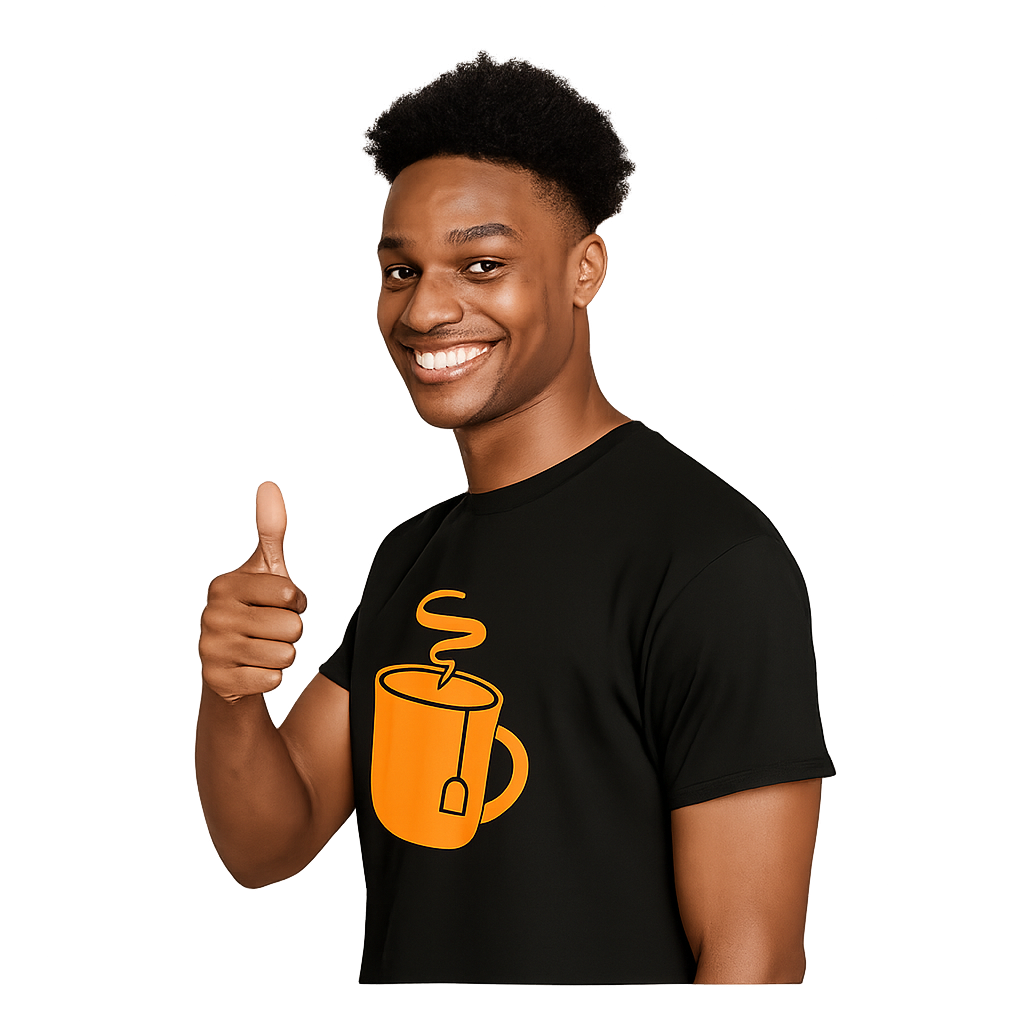 Happy crypto trader giving thumbs up
